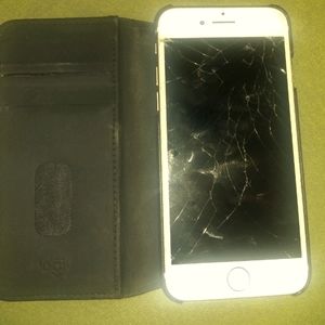 iPhone 6s rose gold Verizon CRACKED SCREEN